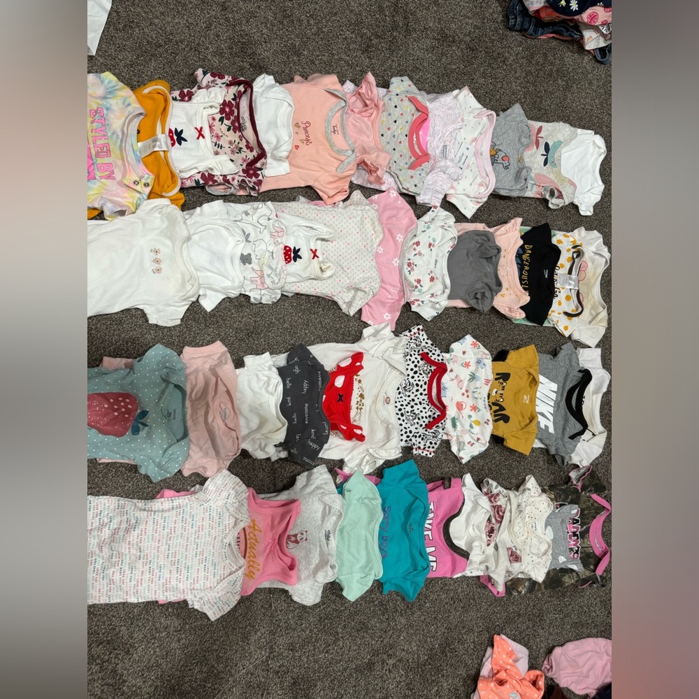 Baby girl onesies and shorts